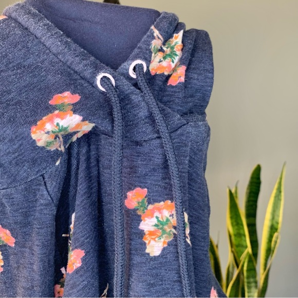 Joules • Navy Posy Floral Print Marlston Hooded Sweatshirt Top • Size 8 - Picture 9 of 11